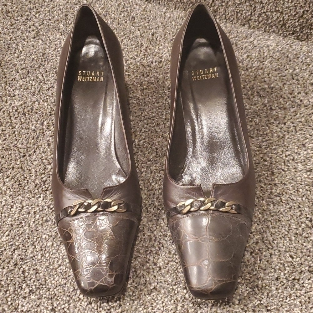 vintage y2k Stuart Weitzman Womens Leather Heels Y2K shoes - Picture 3 of 12